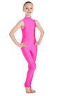 Catsuit Sleeveless Polo Keyhole -Lycra Flo Colours (#LISA)