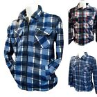 camicia Pile uomo imbottita pelliccia lumberjack giubbotto LAVORO GIACCA ZIP