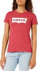 Levi s Damen The Perfect Tee Kurzarm T-Shirt Baumwolle Print Logo Shirt Rot