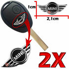 STEMMA MINI COOPER PER CHIAVE LOGO EMBLEMA ADESIVO PULSANTE TELECOMANDO 2 PEZZI