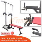 CHIN UP POWER TOWER PANCA MULTIFUNZIONE TORRE PESISTICA DIP STAZIONE FITNESS