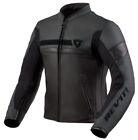 GIACCA JACKET MOTO REV IT REVIT MILE PELLE LEATHER BLACK NERO TG 54