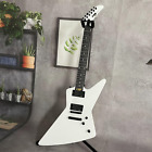 Best-selling 6 String Explorer White Electric Guitar Mahogany Body Solid Body