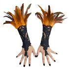 Gothic Women Fingerless Lace Gloves Elegant Lace Gloves Opera Length Punk Gloves