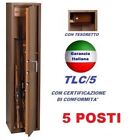 ARMADIO BOX PORTAFUCILI FUCILIERA 5 POSTI FUCILI EFFETTO LEGNO TECHNOMAX TCL/5