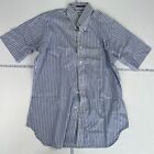 Paddle Shirt Medium Blue Mens Striped Egyptian Cotton Oxford Naples Florida