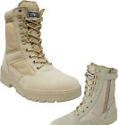 Desert Army Side Zip Combat Patrol Boots Tactical Cadet Military Tan Jungle 908