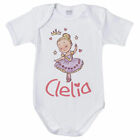 Body neonata personalizzato con nome baby ballerina