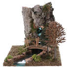 Fontana con fiume per presepe 20x25x20 cm