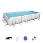 PISCINA FUORI TERRA BESTWAY POWER STEEL FRAME RETTANGOLARE CM.732X366X132 56475