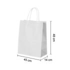 Quality Carrier White Kraft Paper Gift, Fashion Bags Strong Twisted Handle Cheap