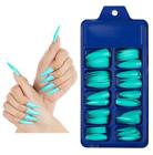 100Pcs False Nail Tips Matte Full Cover Long Stiletto Fake Nails Art Manicure UK