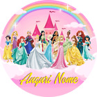 Cialda PRINCIPESSE DISNEY CASTELLO con NOME Decorazione Torta Ostia Zucchero