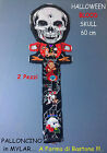 HALLOWEEN PALLONCINO TESCHIO BLOOD BASTONE mylar 60 cm 2 Pz. FESTA PARTY