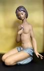 Retired LARGE LLadro Spain Figurine # 3517 Nude With Rose La Rosa Gres Matte