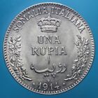 SOMALIA ITALIANA VITTORIO EMANUELE III RUPIA 1914 ROMA ARGENTO MONETE QFDC