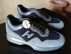 HOGAN 40,5 6,5 INTERACTIVE NUOVE ORIGINALI SALDI Sneakers uomo pelle grigia blu