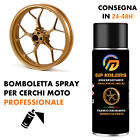 Bomboletta Spray Vernice Cerchi Moto BRONZO SATINATO Professionale