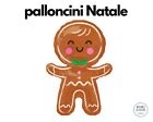 1 palloncino pan di zenzero, palloncino omino pan di zenzero, palloncino gingerb