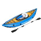 BESTWAY CHAMPION KAYAK CANOA GONFIABILE CON REMI E POMPA GONFIAGGIO 1 POSTO