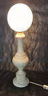 Lampe Marmor Leuchte Alabastros Tischlampe beige Italy Alabaster Massiv Onyx