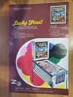 PUBBLICITA  ADVERTISING LUCKY FRUIT PINBALL - ZACCARIA - ARCADE