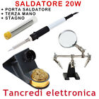 SALDATORE 230V 20W STAGNO PORTASALDATORE ZD-23 SALDATURA TERZA MANO CON LENTE