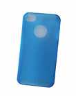 Cover per cellulare Apple Iphone 4 4S rigida ultra fina blu trasparente