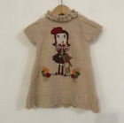 MAYORAL Vestito abito bambina neonata beige ricamato Tg 6 Mesi