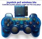 PS2 JOYSTICK  WIRELESS BLU NUOVO PER PLAYSTATION  SONY 2.4ghz
