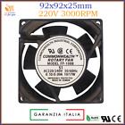 Ventola raffreddamento 220v assiale pc 92x92x25 commonwealth ventole silenziosa