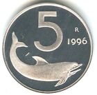 Italia 5 lire 1996 R, bella prova (proof) n. 5714