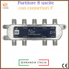 Partitore antenna TV sdoppiatore 8 uscite splitter ripartitore divisore segnale