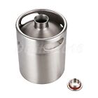 2-5L Stainless Steel Home Brew Beer Mini Keg Barrel Bottle Growler Wine Making