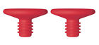 Viceversa, set 2 tappi champagne silicone, rosso