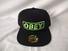 OBEY New Era Embroidered Men Skater Logo Snapback Baseball Cap Hat Green Black