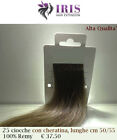 Hair Extension Cheratina Iris 25 Ciocche capelli veri naturali umani Remy 55 cm