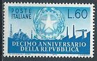 1956 ITALIA COSTITUZIONE 60 LIRE MNH ** - VA37-5