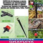 150pz Kit di irrigazione a goccia, Gocciolatore x microirrigazione x giardino