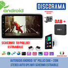 AUTORADIO ANDROID 10" POLLICI DAB + 2DIN STEREO AUTO GPS WIFI SCHERMO ESTRAIBILE