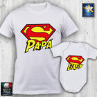 T-shirt SUPERMAN SUPER Papà  SUPER Baby Body neonato Festa del Papà Idea Regalo