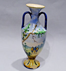 Italie Vase Amphore Miniature  Faïence 19ème Paysage Tournant Animé