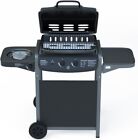 Barbecue Grill A Gas BBQ Da Giardino Esterno Picnic Balcone Terrazzo Nero