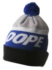 Dope Couture Nero Blu E Grigio Victory Pom Cappellino Invernale Nwt