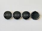 4 tappi Borchie coprimozzi compatibili audi nero 61mm A3 A4 A5A6 RS