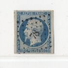 FRANCE ! Timbre ancien NAPOLEON de 1853 n°15a Bleu Laiteux ANGERS