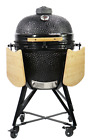 Kamado BBQ Grill 21" Smoker Black - cooks for 12