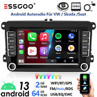 64GB Android 13 Autoradio 2 DIN Carplay GPS WIFI RDS Per VW GOLF 5 6 Polo Touran