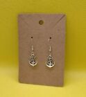 Anchor Silver Earrings on Earwires Sea Dangle Pair Men Women Jewellery