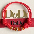 Dodo Pomellato Bracciale Rosso Rondelle Plastica Argento Originale Unisex